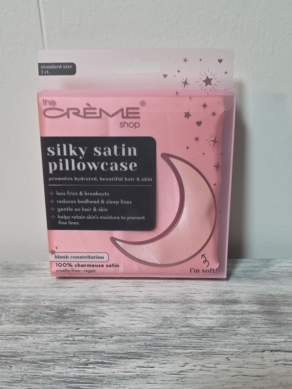 the‎ Crème Shop Blush Silky Satin Pillowcase